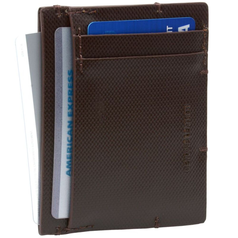 Alpine Swiss Double Diamond Mens RFID Money Clip Minimalist Front Pocket Wallet - Picture 3 of 5